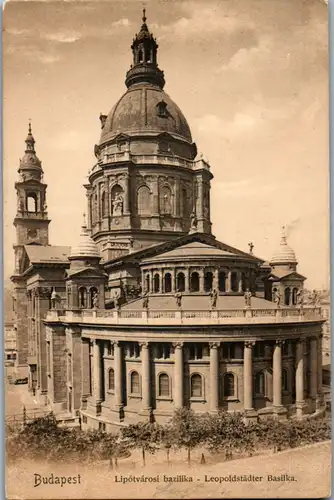 9351 - Ungarn - Budapest , Lipotvarosi bazilika , Leopoldstädter Basilika - gelaufen 1904