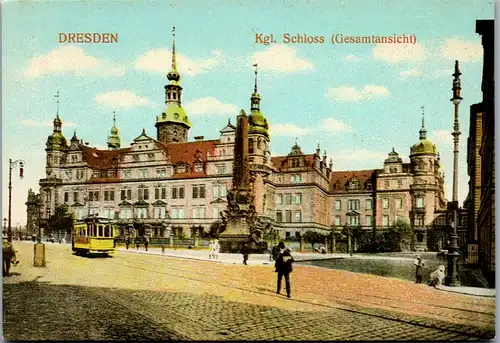 9352 - Deutschland - Dresden , Königliches Schloss , Gesamtansicht - nicht gelaufen
