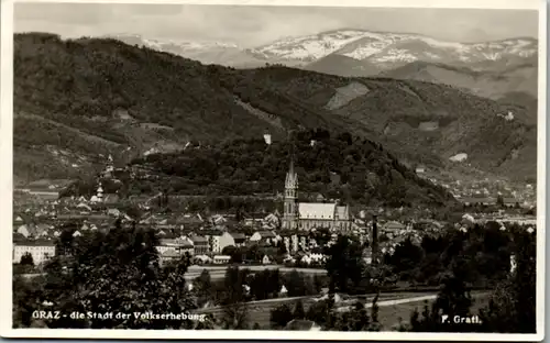 9357 - Steiermark - Graz , Die Stadt der Volkserhebung , Panorama - gelaufen 1939