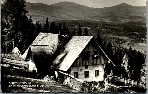 9368 - Steiermark - Herzogberg , Aiblwirt am Reinischkogel mit Stubalpe - gelaufen 1961