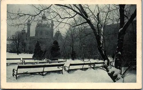 9378 - Wien - Karlskirche , Ansicht im verschneiten Winter - gelaufen 1922