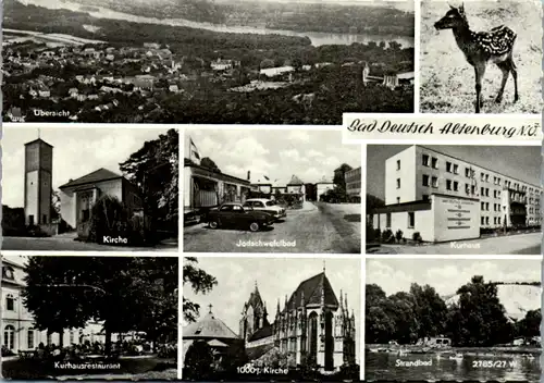 9385 - Niederösterreich - Bad Deutsch Altenburg , Jodschwefelbad , Kurhaus , Strandbad , Mehrbildkarte - gelaufen 1978