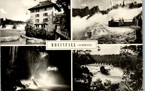 9386 - Schweiz - Rheinfall , Mehrbildkarte - gelaufen