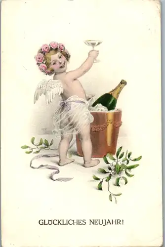 9418 -  - Glückliches Neujahr - gelaufen 1929