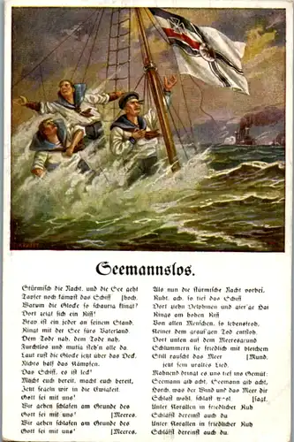 9434 - Künstlerkarte - Seemannslos , Gedicht - nicht gelaufen