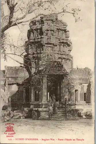 9488 - Kambodscha - Ruines D' Angkor , Angkor Wat. , Porte d' Acces au Temple - nicht gelaufen