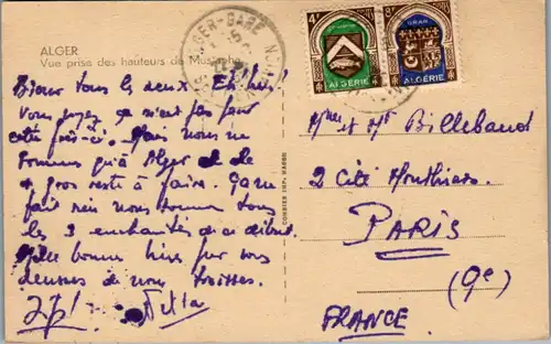 9519 - Algerien - Alger , Vue prise hauteurs de Mustapha - gelaufen