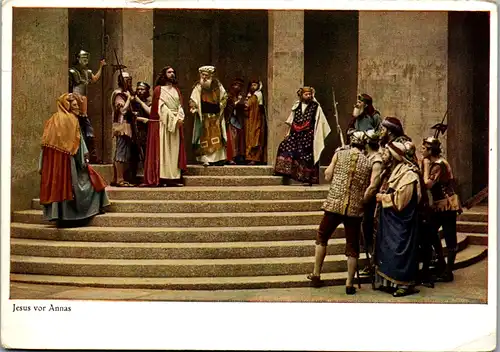 9534 - Künstlerkarte - Jesus vor Annas , Passionsspiele Oberammergau - gelaufen 1930