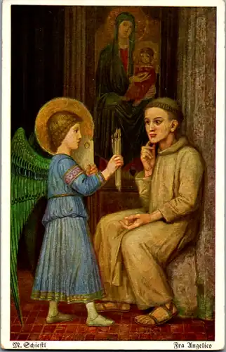 9558 - Künstlerkarte - Frau Angelico , Matthäus Schiestl - gelaufen 1926