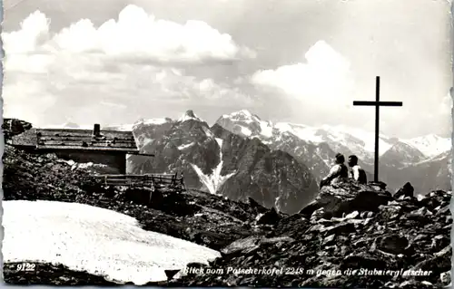 9569 - Tirol - Blick vom Patscherkofel gegen die Stubaiergletscher - gelaufen 1959