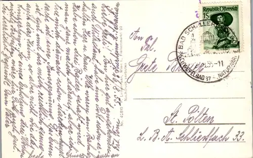 9581 - Oberösterreich - Bad Schallerbach , Linzerheim , Kurheim , Grüße - gelaufen 1955