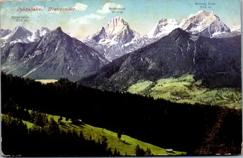 9584 - Oberösterreich - Phyrnbahn , Hinterstoder , Hochkasten , Spitzmauer , Großer Priel - gelaufen 1906