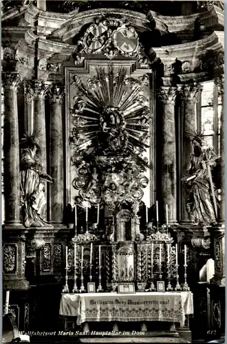 9589 - Kärnten - Maria Saal , Wallfahrtsort , Hauptaltar im Dom - gelaufen 1959