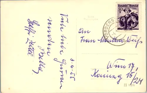 9598 - Oberösterreich - Hinterstoder , Polsterlucke mit Priel und Spitzmauer - gelaufen 1955