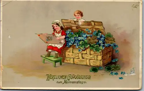 9630 -  - Herzlichen Glückwunsch zum Namenstage - gelaufen