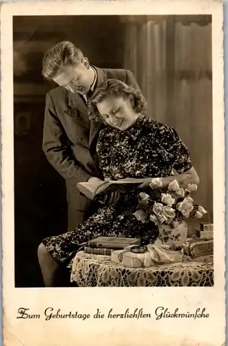 9643 -  - Zum Geburtstage die herzlichsten Glückwünsche - gelaufen 1941