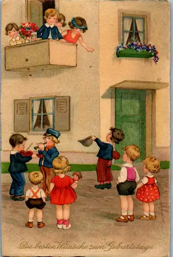 9645 -  - Die besten Wünsche zum Geburtstage - gelaufen 1934