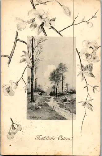9648 -  - Fröhliche Ostern - gelaufen 1907