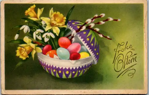 9652 -  - Frohe Ostern - gelaufen 1940
