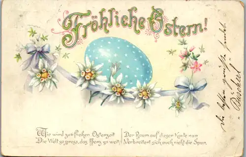 9654 -  - Fröhliche Ostern - gelaufen 1909