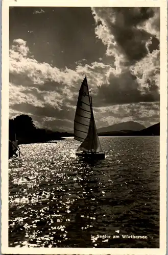 9670 - Kärnten - Segler am Wörthersee , Segelboot - gelaufen 1954