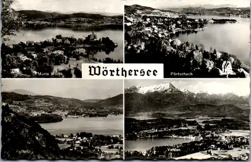 9673 - Kärnten - Wörthersee , Maria Wörth , Pörtschach , Reifnitz , Velden , Mehrbildkarte - nicht gelaufen