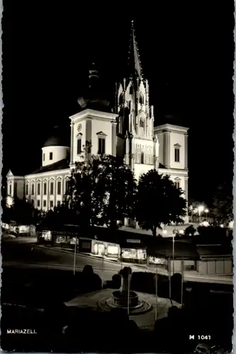 9677 - Steiermark - Mariazell , Basilika bei Nacht  - nicht gelaufen