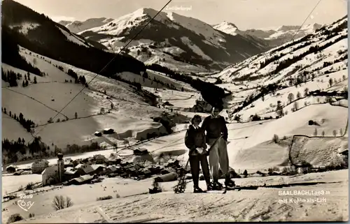 9702 - Salzburg - Saalbach mit Kohlmais Lift , Schlepplift - gelaufen 1951