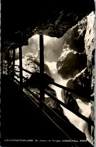 9706 - Salzburg - St. Johann im Pongau , Lichtensteinklamm , Kesselfall , Wasserfall - gelaufen 1957