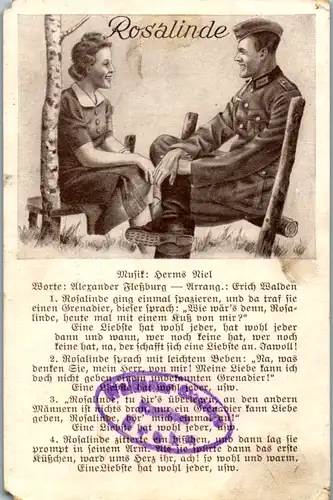 9707 - Motiv - Paare , Rosalinde , Gedicht - nicht gelaufen