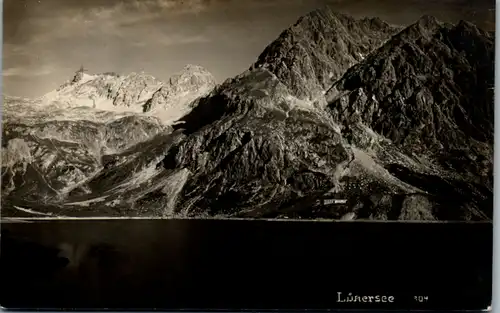 9708 - Vorarlberg - Lünersee , Douglashütte , Panorama - gelaufen 1925