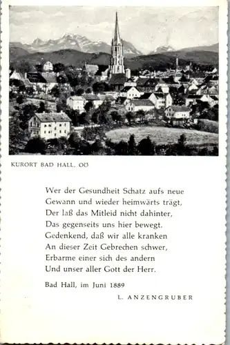 9730 - Oberösterreich - Bad Hall , Gedicht v. Ludwig Anzengruber - gelaufen 1961
