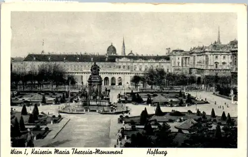 9731 - Wien - Kaiserin Maria Theresia Monument , Hofburg - gelaufen