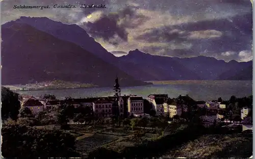 9742 - Oberösterreich - Gmunden , Mondansicht , Salzkammergut - gelaufen 1915