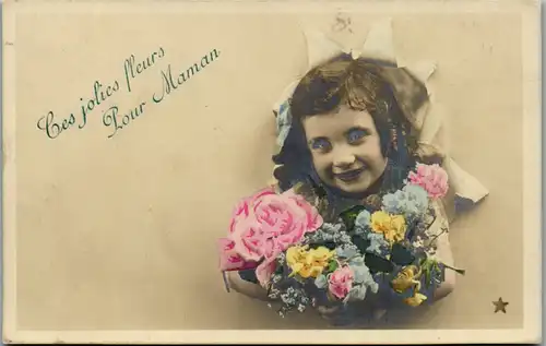 9745 -  - Ces jolies fleurs Pour Maman , Hübsche Blumen für Mama - gelaufen 1905