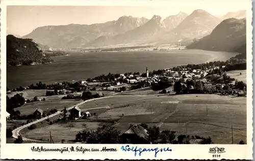 9778 - Salzburg - St. Gilgen am Abersee , Wolfgangsee , Salzkammergut , Panorama - gelaufen 1951