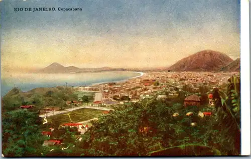 9813 - Brasilien - Rio de Janeiro , Copacabana , Panorama - nicht gelaufen
