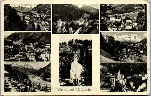 9821 - Salzburg - Badgastein , Mehrbildkarte - gelaufen 1953