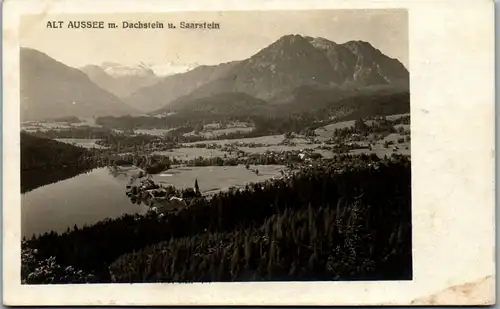 9825 - Steiermark - Alt Aussee mit Dachstein und Saarstein - nicht gelaufen 1921