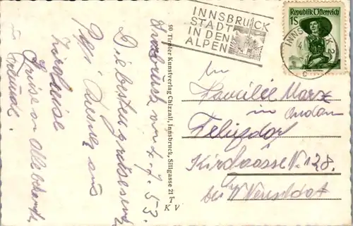 9828 - Tirol - Innsbruck , Mehrbildkarte - gelaufen 1953