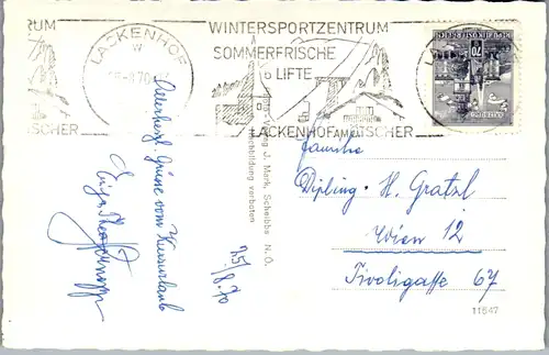 9850 - Niederösterreich - Ötscher , Ötscherhöhlen , Ötscherhaus , Mehrbildkarte - gelaufen 1970