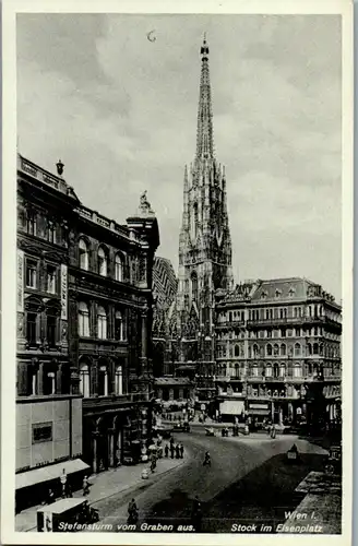 9875 - Wien - Stefansturm vom Graben aus , Stock im Eisenplatz , Stephansdom - nicht gelaufen 1939