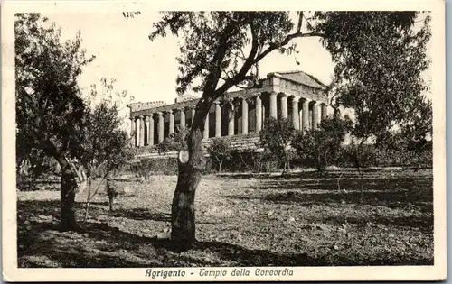 9879 - Italien - Agrigento , Tempio della Concordia , Agrigent - gelaufen 1934