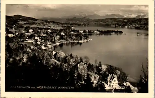 9889 - Kärnten - Pörtschach am Wörthersee , Panorama - gelaufen 1941