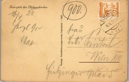 9904 - Niederösterreich - Fahrafeld bei Böheimkirchen - gelaufen 1927