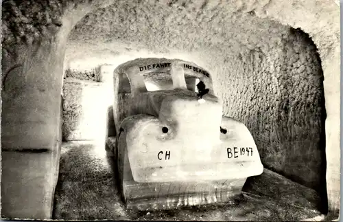 9923 - Schweiz - Jungfraujoch , Eispalast , Jungfrau , Die fahrt in Blaue , Auto - gelaufen 1959