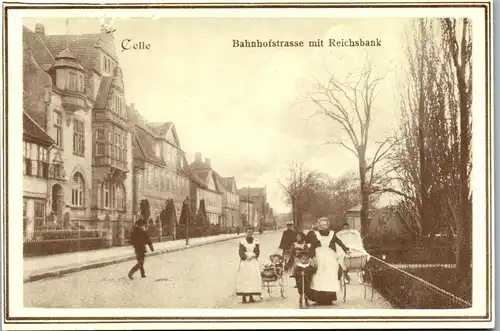 9927 - Deutschland - Celle , Bahnhofstraße mit Reichsbank - nicht gelaufen