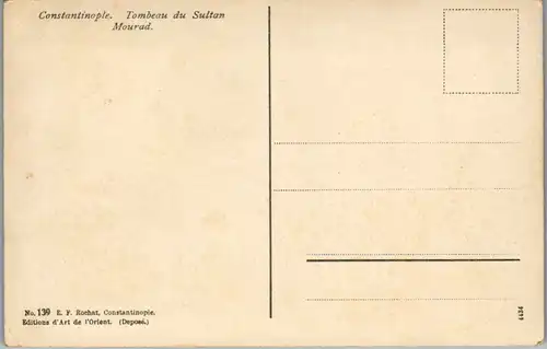 9935 - Künstlerkarte - Türkei , Constantinople , Tombeau du Sultan Mourad , E. F. Rochat - nicht gelaufen