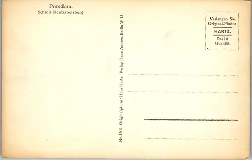 9938 - Deutschland - Potsdam , Schloß Neubabelsberg - nicht gelaufen