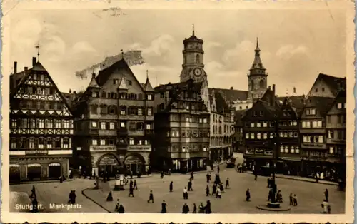 9968 - Deutschland - Stuttgart , Marktplatz  - gelaufen